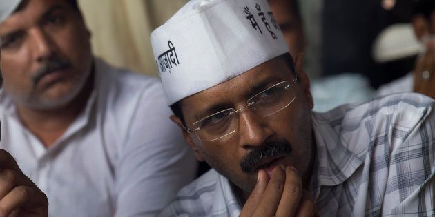 Arvind Kejriwal in a cropped still from 'An Insignificant Man'.