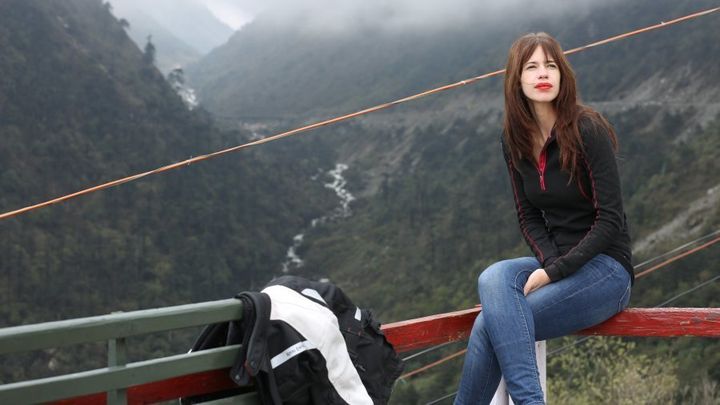 Kalki Koechlin in Sela Pass, Tawang, Arunachal Pradesh