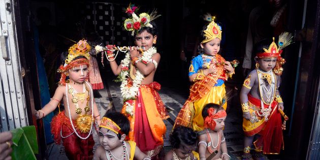 Janmashtami is being celebrated across India and other parts of the world today. (Photo by Saikat Paul/Pacific Press/LightRocket via Getty Images)