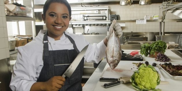 Chef Aarthi Sampath at work.