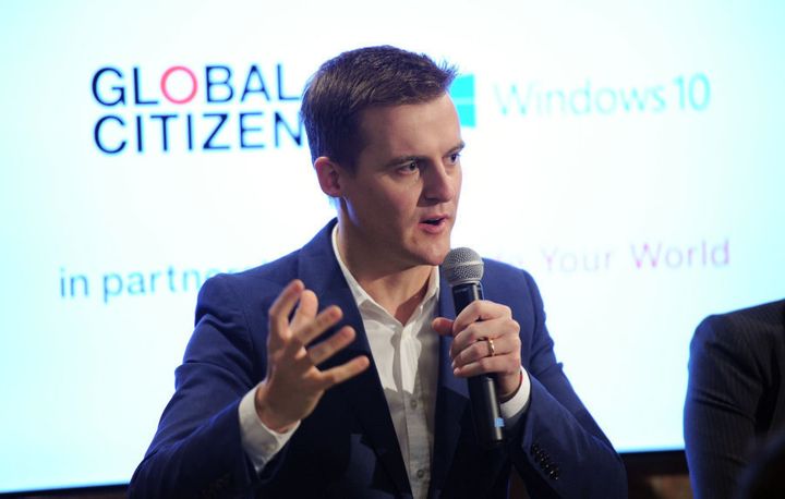 Hugh Evans participates in Upgrade Your World panel discussion hosted by Global Citizen and Windows 10 about the Global Goals on January 28, 2016 in New York City. (Photo by Craig Barritt/Getty Images for Global Citizen)
