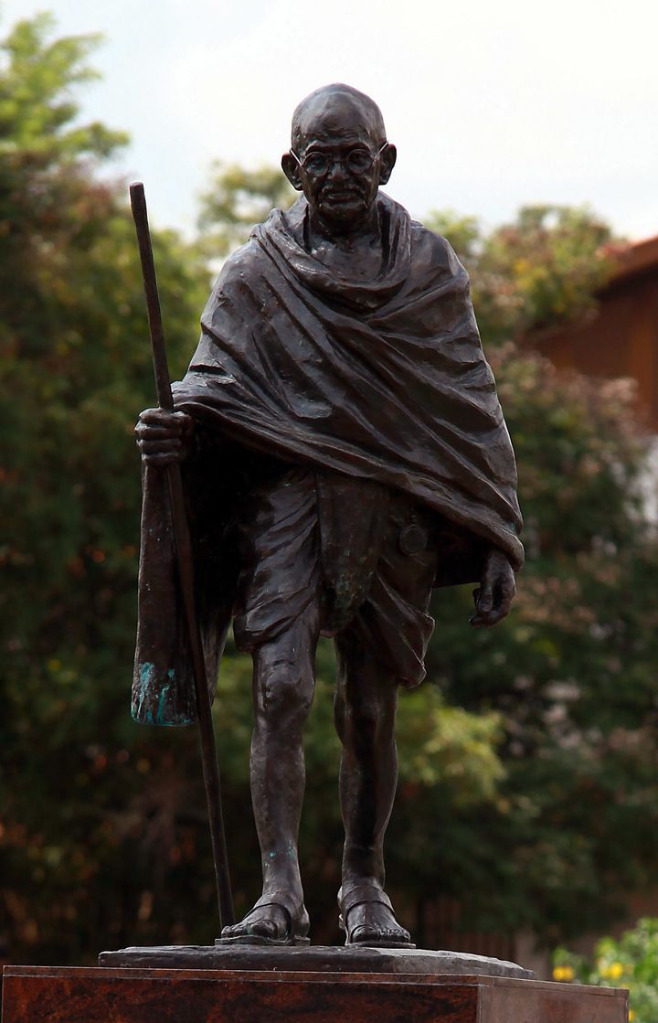 A statue of Mahtama Gandhi in Accra, Ghana, Thursday, Sept. 22, 2016.