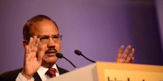 Ajit Doval is an Indian intelligence officer speaking at HT Leadership Summit on November 22, 2014 in New Delhi.