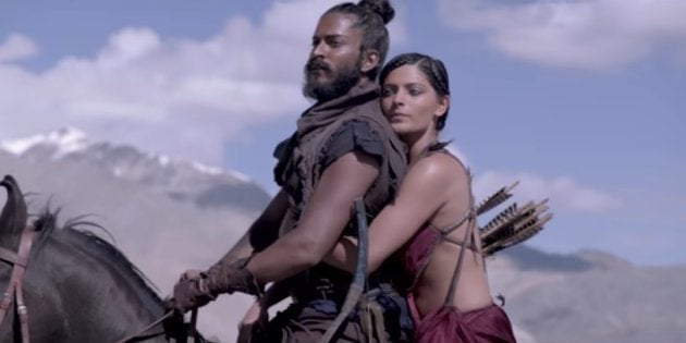 A still from 'Mirzya', featuring Harshvardhan Kapoor and Saiyami Kher.