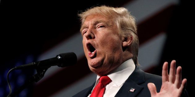 Republican presidential nominee Donald Trump speaks at a campaign rally in Reno, Nevada, U.S., October 5, 2016. REUTERS/Mike Segar