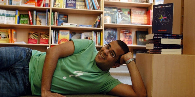 Author Chetan Bhagat at the release of his book One Night @ The Call Center.