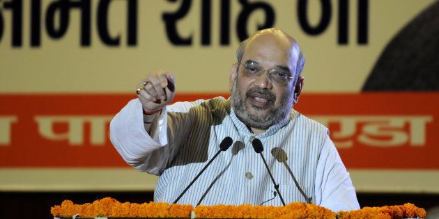 BJP President Amit Shah attends a conference of intellectuals at JIIT, on June 30, 2016 in Noida, India. With Uttar Pradesh assembly election early next year, BJP Chief brainstormed with intellectuals about the achievements of two years of Modi government and keys issues of UP.