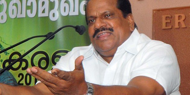 File photo of EP Jayarajan, Minister for Industries and Sports addressing media persons in Kochi, on May 30, 2016.