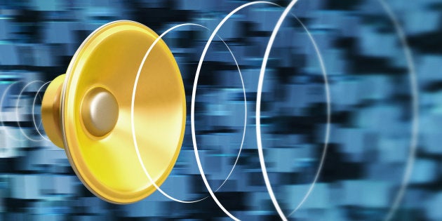 Speaker generating a sound wave