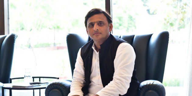 Image of Chief Minister of Uttar Pradesh Akhilesh Yadav during an exclusive interview with Hindustan Times at his Five Kalidas Government Residence, on September 18, 2016 in Lucknow, India.