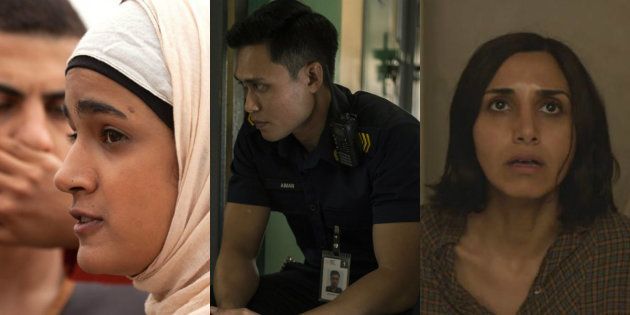(L-R) Stills from 'Sand Storm', 'Apprentice', and 'Under The Shadow'.