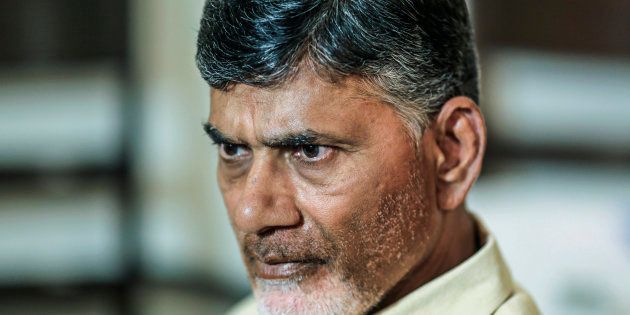 N. Chandrababu Naidu, chief minister of Andhra Pradesh, listens during an interview in Delhi, India, on Monday, Oct. 5, 2015.