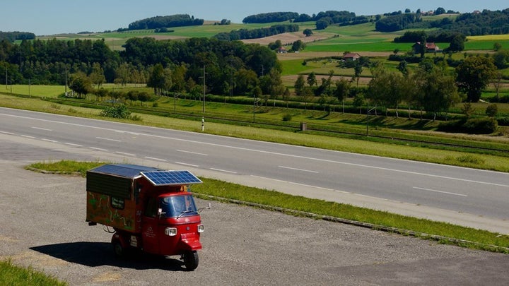 Rabelli's solar tuk-tuk in France.