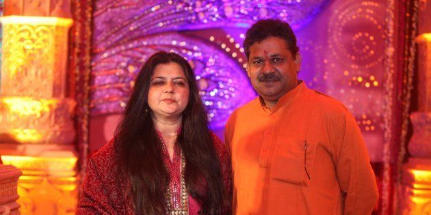 Kirti Azad, former Indian cricketer with his wife Poonam Azad.