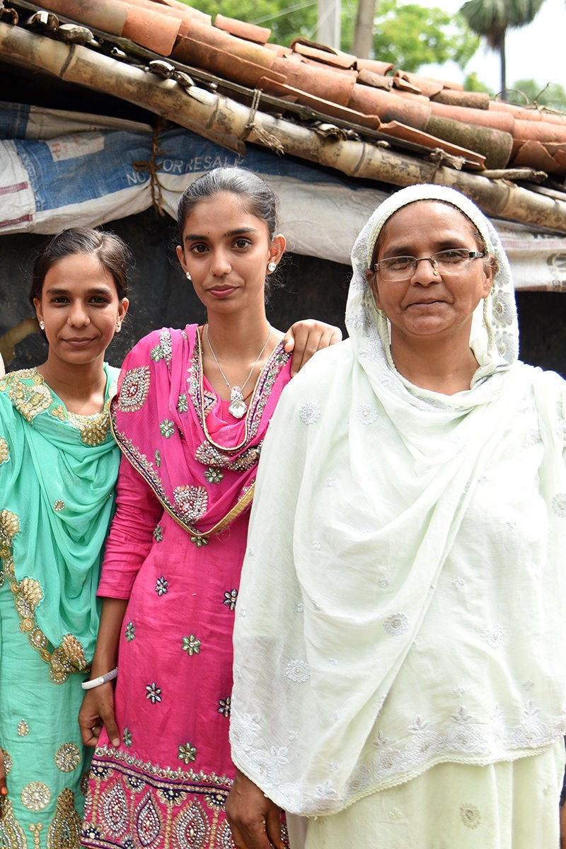 Saika and Saleha live here with their mother, Tehmina Bibi. Their father and their elder brothers, all four of them, live with their families in Kolkata. They are all daily wage earners in the city.