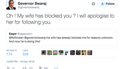 Mr Swaraj Is Having A Ball Replying To Accounts Blocked By Sushma Swaraj On