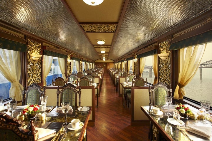 The Maharajas' Express has two fine dining restaurants, the Mayur Mahal and Rang Mahal, which can seat 42 guests each.