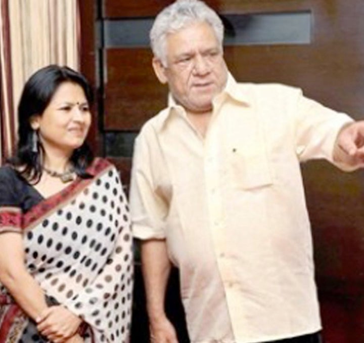 Om Puri with his first wife Seema Kapoor