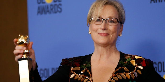 Meryl Streep holds the Cecil B. DeMille Award during the 74th Annual Golden Globe Awards in Beverly Hills, California, U.S., January 8, 2017.