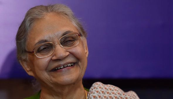 Former Delhi Chief Minister and Congress leader Sheila Dikshit during a press conference on July 5, 2016.