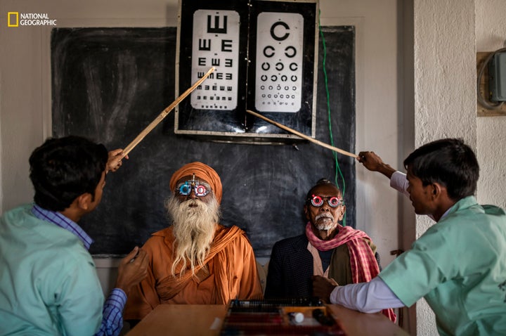 Sundarbans, India, 11 January 2016: Dr Asim Sil leads a team of eye care specialists on a boat-camp for eye care in a remote part of the Sundarbans.