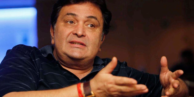 Bollywood actor Rishi Kapoor speaks during a news conference.