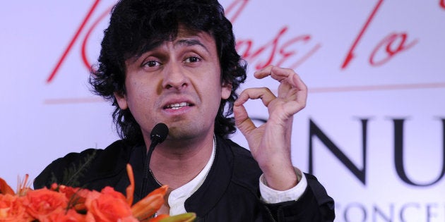 Indian Bollywood playback singer Sonu Nigam.