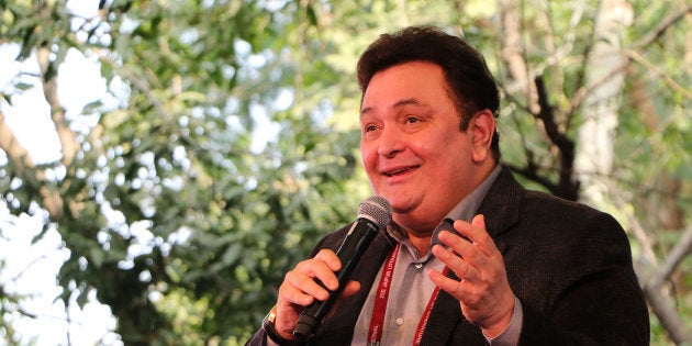 Bollywood actor Rishi Kapoor speaks during the Jaipur Literature Festival at Diggi Palace in Jaipur.