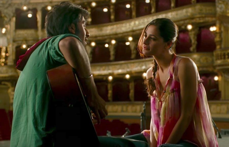 Ranbir Kapoor and Nargis Fakhri in 'Rockstar'