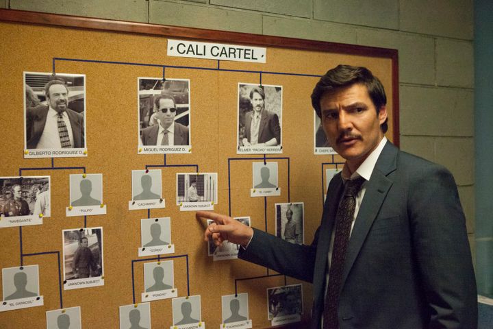 Pedro Pascal in a still from the Season 3 of 'Narcos'