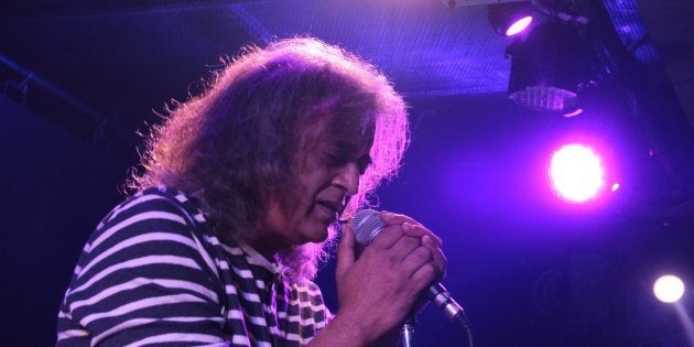 Bollywood singer and composer Lucky Ali performing at FLYP@MTV Cafe, Connaught Place, on April 29, 2017 in New Delhi, India. (Photo by Shivam Saxena/Hindustan Times via Getty Images)