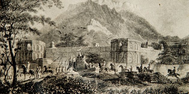 The magazine in 1818 A.D. Akbar's Palace at Ajmer