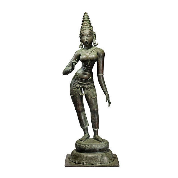 The 15th century bronze Parvati from the collection of Khorshed Karanjavala which sold for INR 6.48 crores.