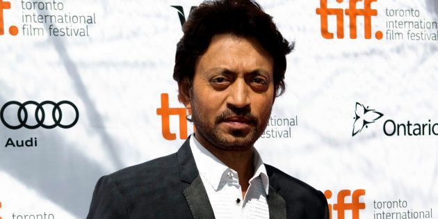 Indian actor Irrfan Khan arrives for the screening of the film