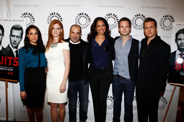 Meghan Markle and the cast of "Suits."
