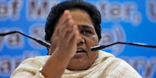 India's Bahujan Samaj Party (BSP) Chief Mayawati gestures as she address the media during a news conference in New Delhi December 3, 2012.