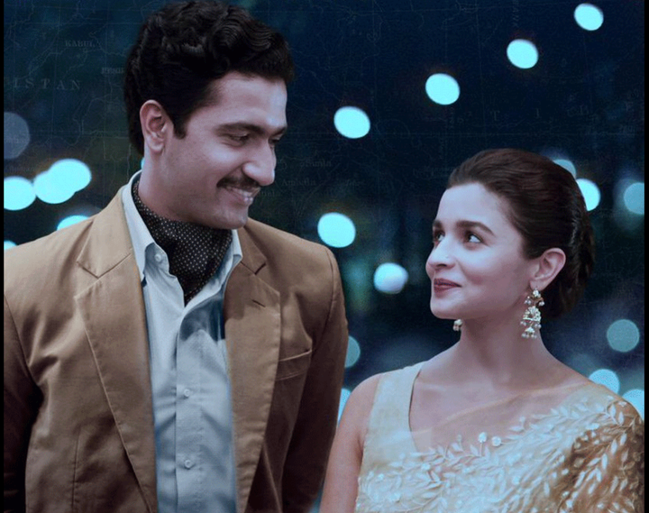 Vicky Kaushal and Alia Bhatt in a still from Raazi