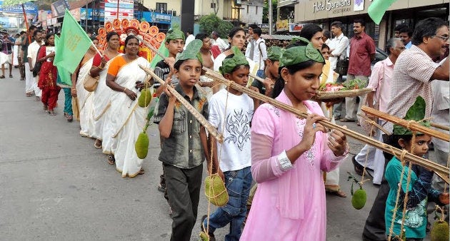A jackfruit yatra organized by the Jackfruit Promotion Council in Kerala