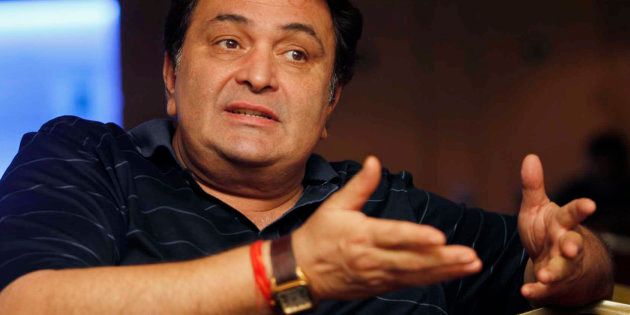 Bollywood actor Rishi Kapoor speaks during a news conference for his forthcoming movie