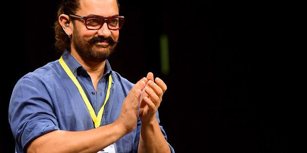 Bollywood actor Aamir Khan attends the 5th Indian Screenwriters Conference in Mumbai on August 1, 2018. (Photo by Sujit Jaiswal / AFP) (Photo credit should read SUJIT JAISWAL/AFP/Getty Images)