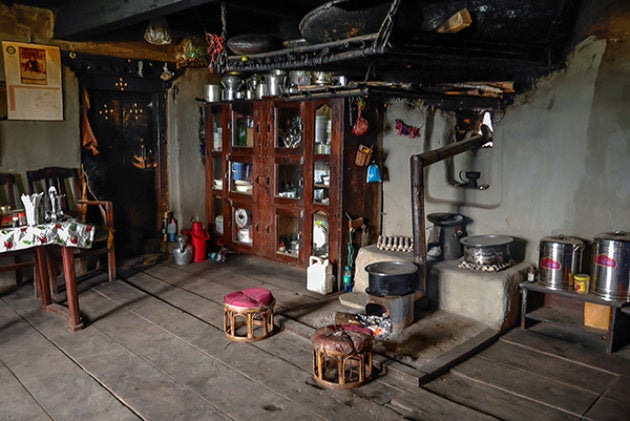 The traditional Monpa kitchen.