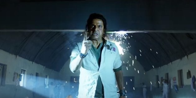 Shiva Rajkumar in a still from 'The Villain'.