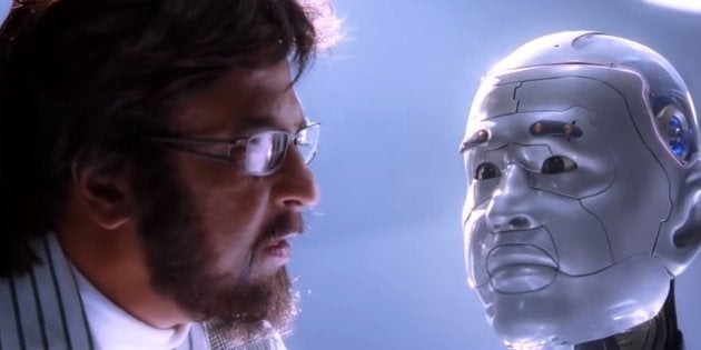 A still from Rajinikanth's Robot.