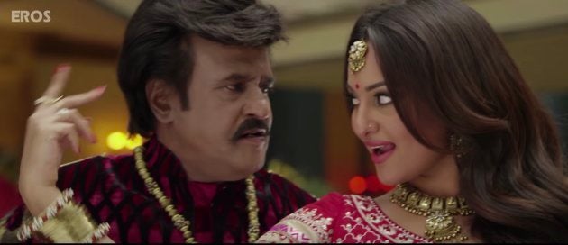 Rajinikanth and Sonakshi Sinha in Lingaa.