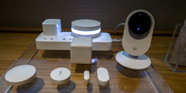 TIANJIN, CHINA - 2016/11/08: Smart devices are exhibited in a Mi experience shop.