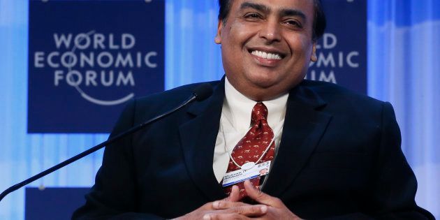 Mukesh Ambani Chairman and Managing Director of Reliance Industries attends the annual meeting of the World Economic Forum (WEF) in Davos January 25, 2013. REUTERS/Pascal Lauener (SWITZERLAND - Tags: POLITICS BUSINESS)
