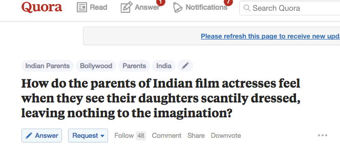 A Bunch Of Men On Quora Are Debating About Indian Actresses In 'Skimpy  Clothes' And It's Sickening