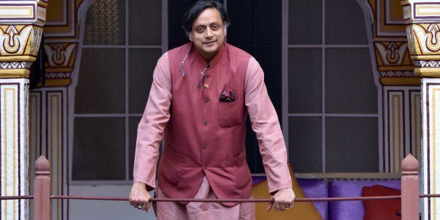 Congress MP Shashi Tharoor poses at the Jaipur Literature Fest 2017.