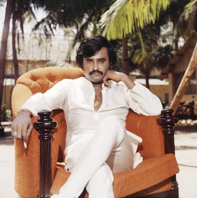 1986, Portrait of Indian film actor Rajinikanth. (Photo by Dinodia Photos/Getty Images)