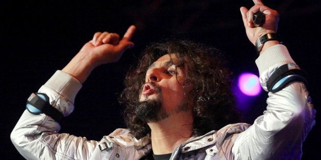Bollywood singer Sonu Nigam performs during a three city national tour at Durban's International Convention Centre on March, 26 2010.